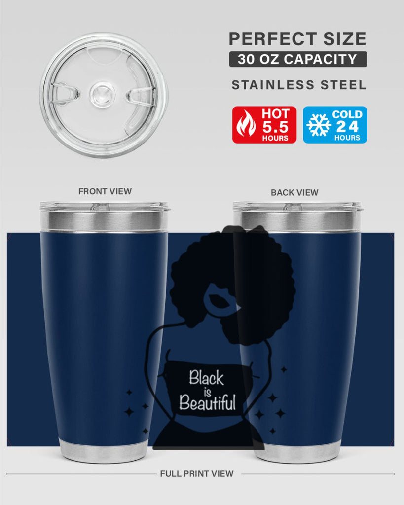 black is beautiful 11#- women-girls- Tumbler