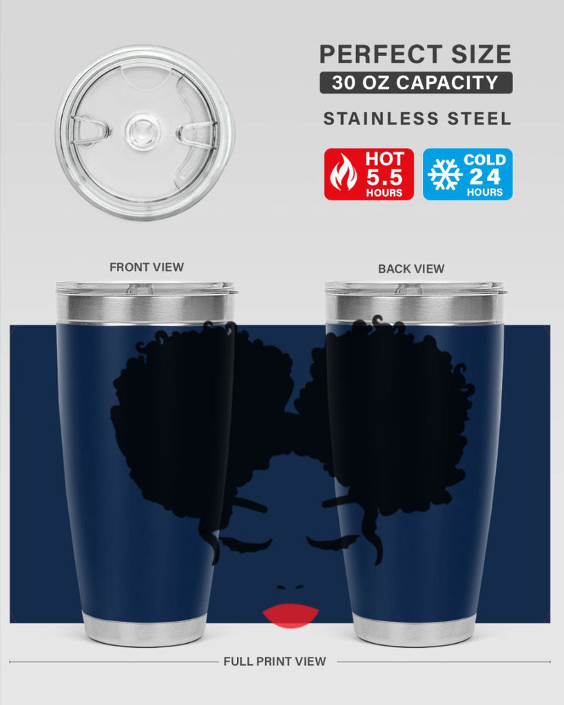 black woman red lips 9#- women-girls- Tumbler