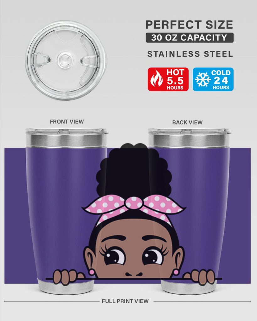 afro puff bandana girl peekaboo 86#- women-girls- Tumbler