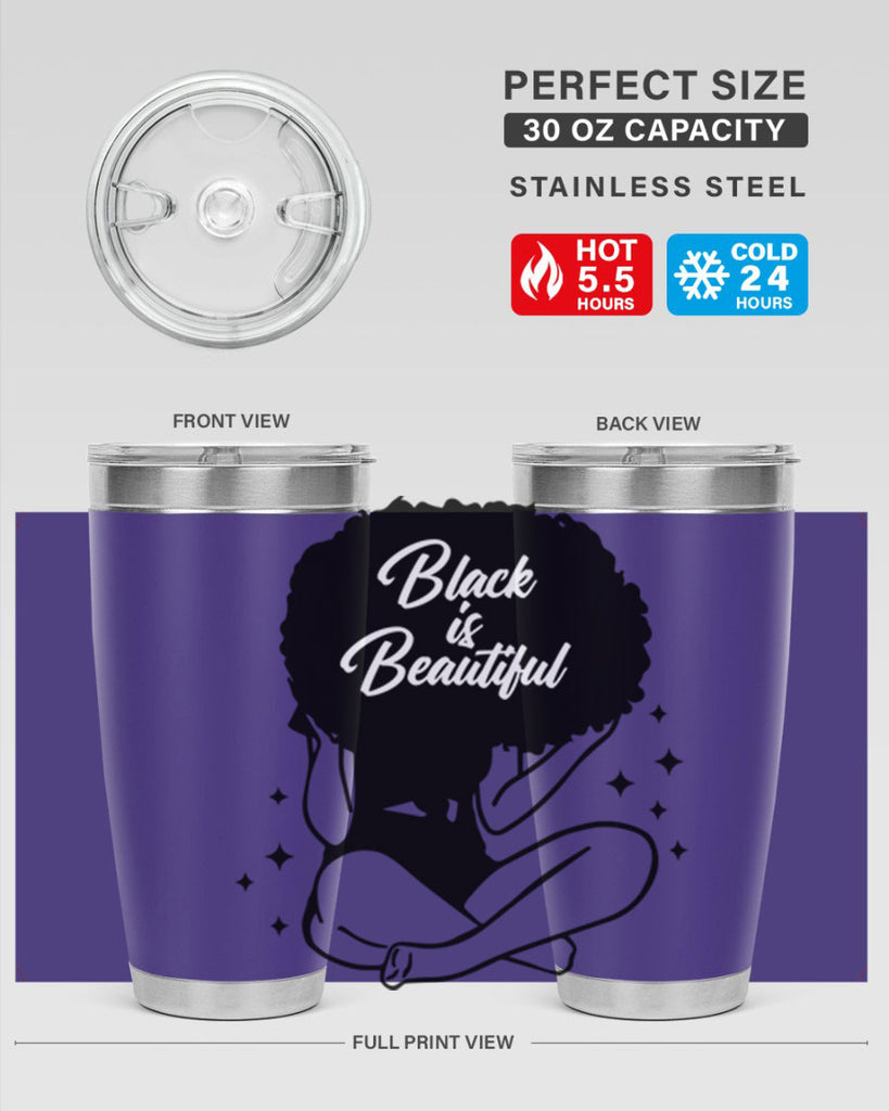 black is beautiful 15#- women-girls- Tumbler