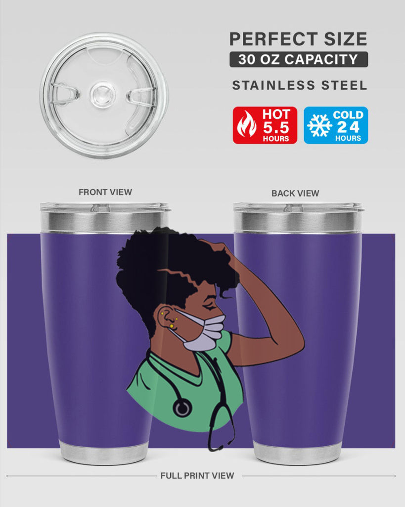 black nurse 2#- women-girls- Tumbler