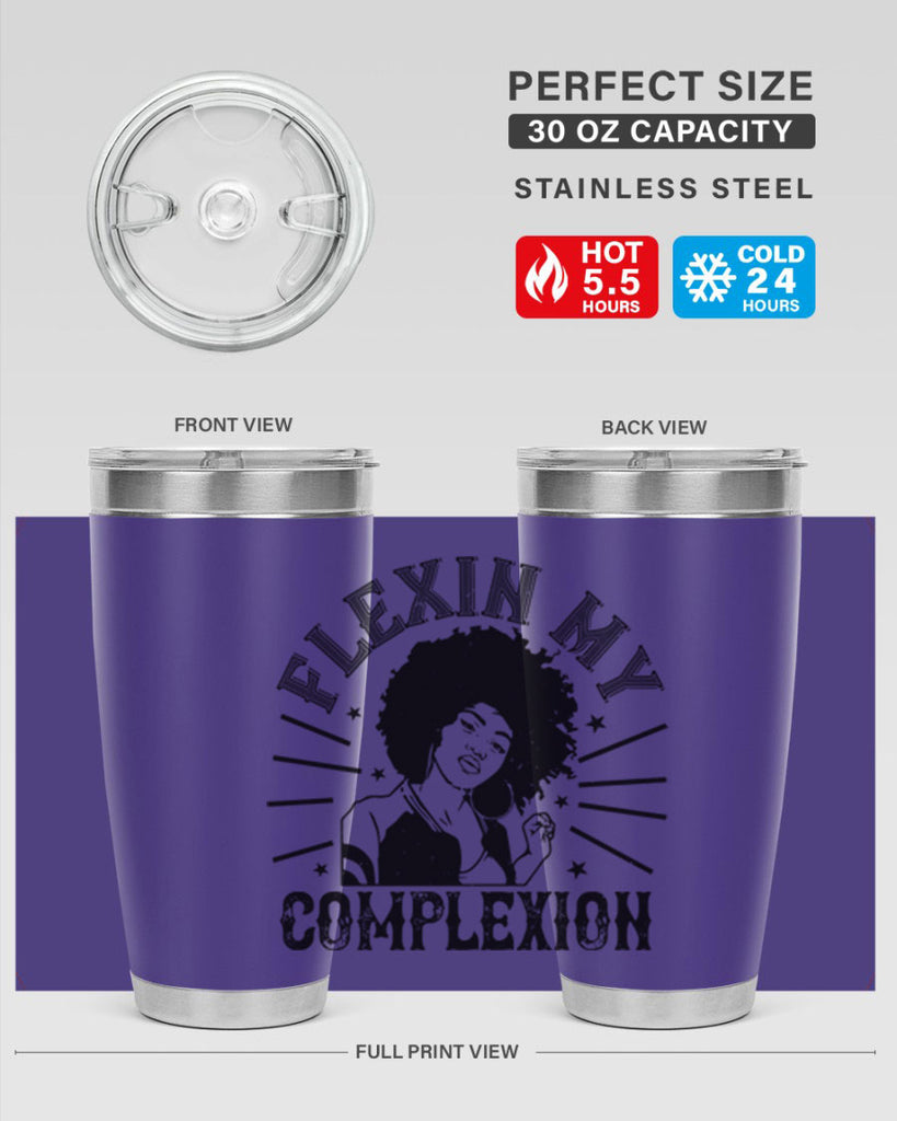 flexin my complexion Style 34#- afro- Tumbler