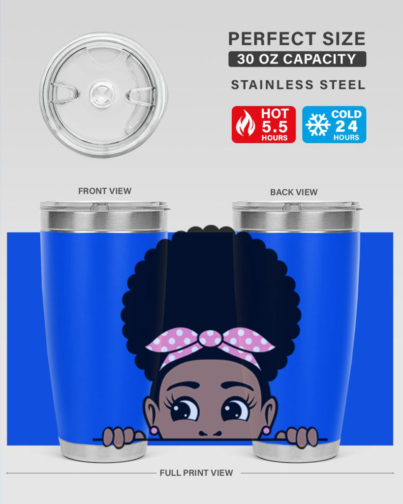 afro puff bandana girl peekaboo 85#- women-girls- Tumbler