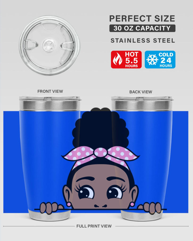 afro puff bandana girl peekaboo 86#- women-girls- Tumbler
