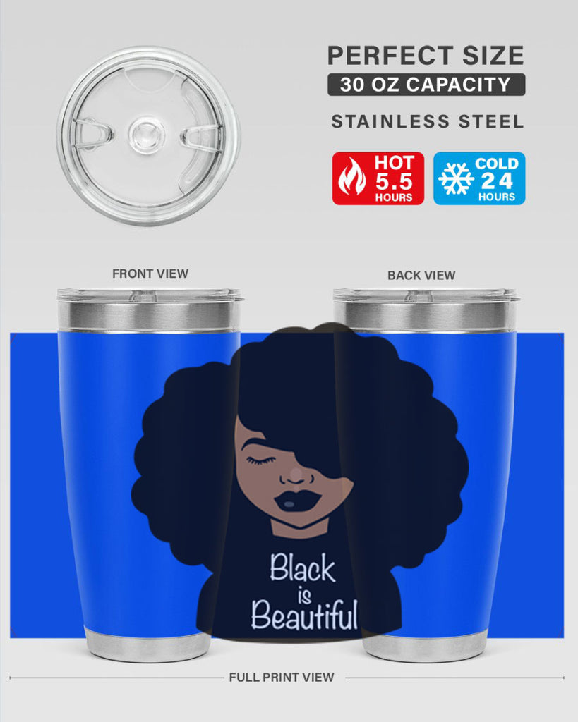 black is beautiful 12#- women-girls- Tumbler