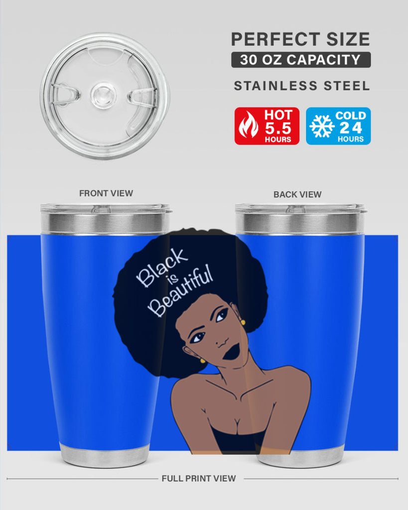 black is beautiful 13#- women-girls- Tumbler