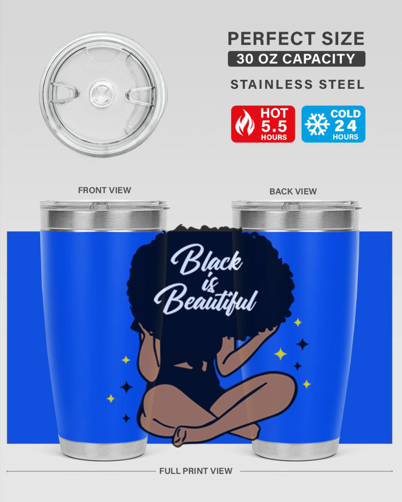 black is beautiful 14#- women-girls- Tumbler