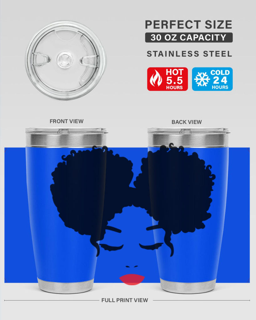 black woman red lips 9#- women-girls- Tumbler