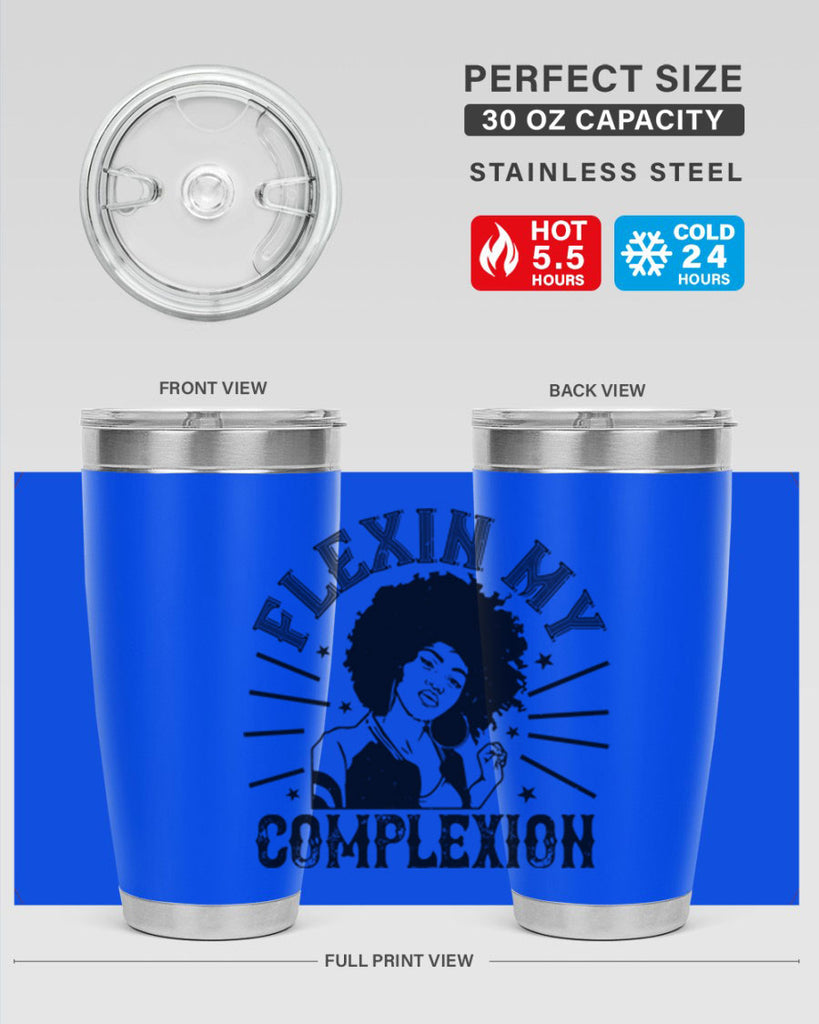flexin my complexion Style 34#- afro- Tumbler