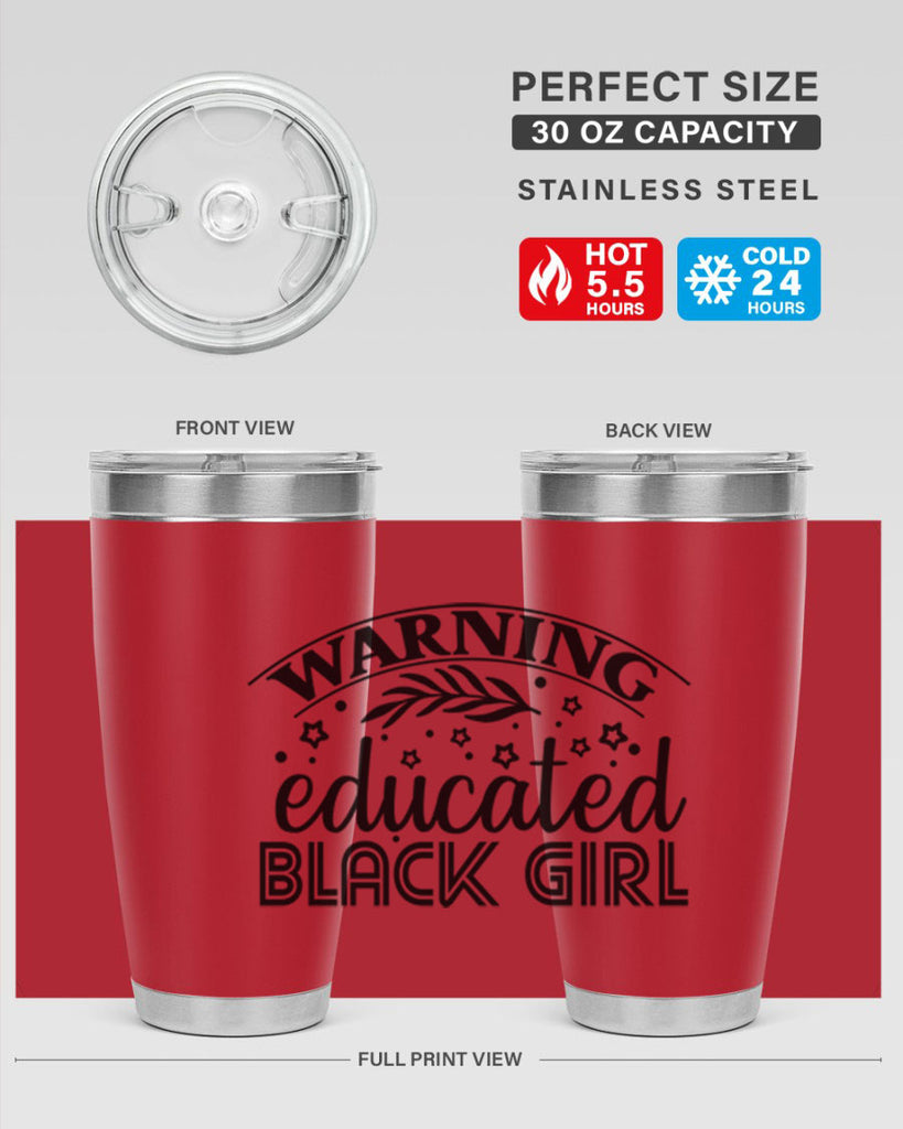 Warning educated black girl Style 1#- women-girls- Tumbler