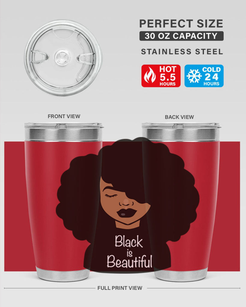black is beautiful 12#- women-girls- Tumbler