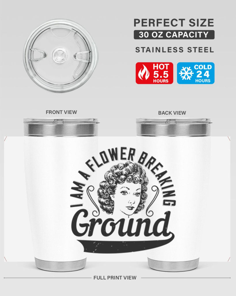 I am a flower breaking ground Style 32#- afro- Tumbler