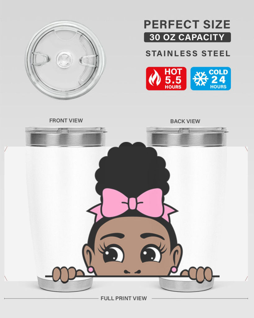 afro puff crown girl 3#- women-girls- Tumbler