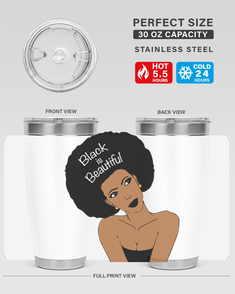 black is beautiful 13#- women-girls- Tumbler