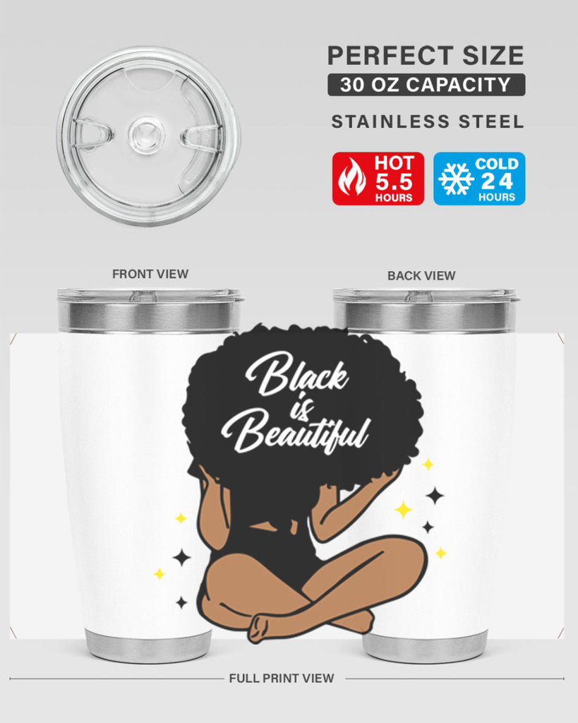 black is beautiful 14#- women-girls- Tumbler