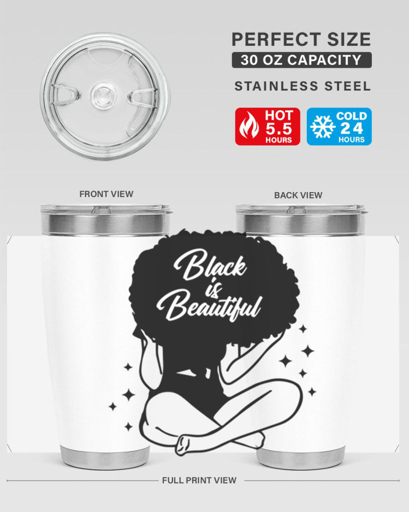 black is beautiful 15#- women-girls- Tumbler