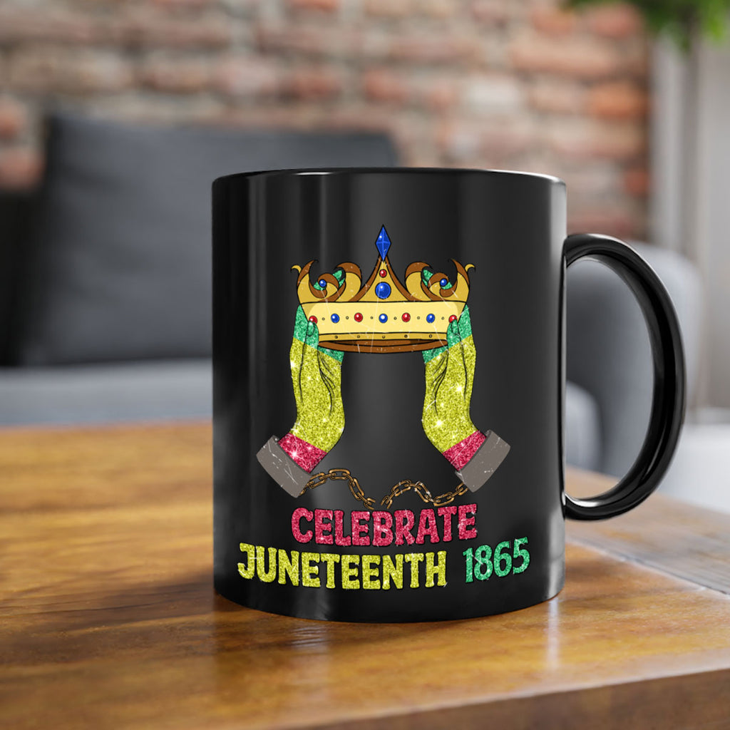 Celebrate Juneteenth 1865 Crown Designs 2#- juneteenth-Mug / Coffee Cup