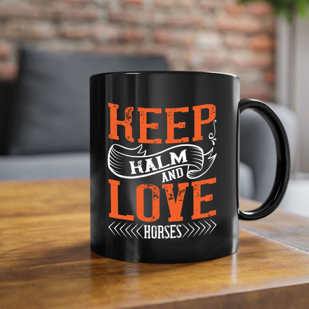 KEEP KALM AND LOVE HORSES Style 30#- horse-Mug / Coffee Cup