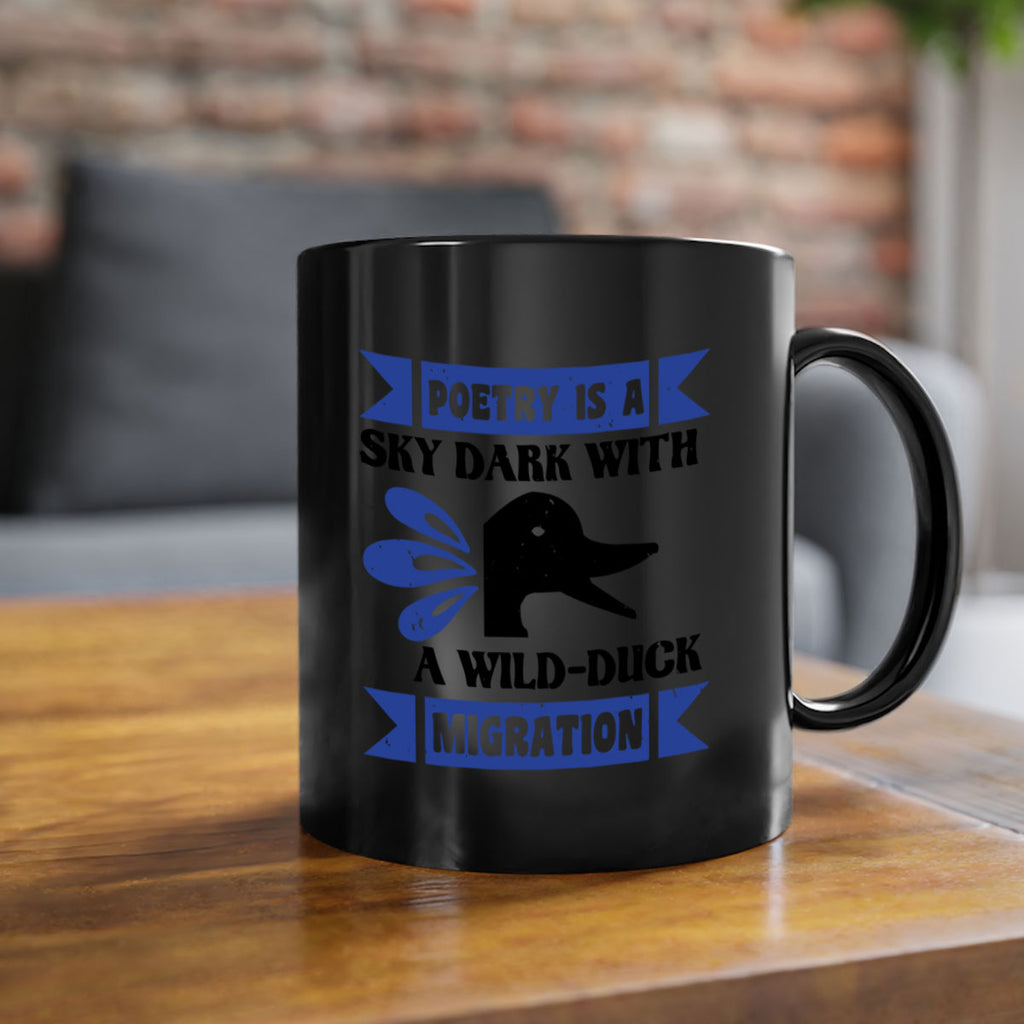Poetry is a sky dark with a wildduck migration Style 22#- duck-Mug / Coffee Cup