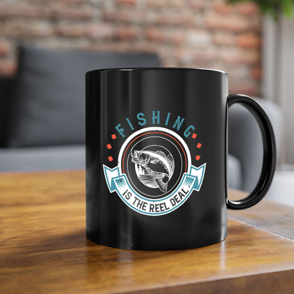 fishing is the reel deal 271#- fishing-Mug / Coffee Cup