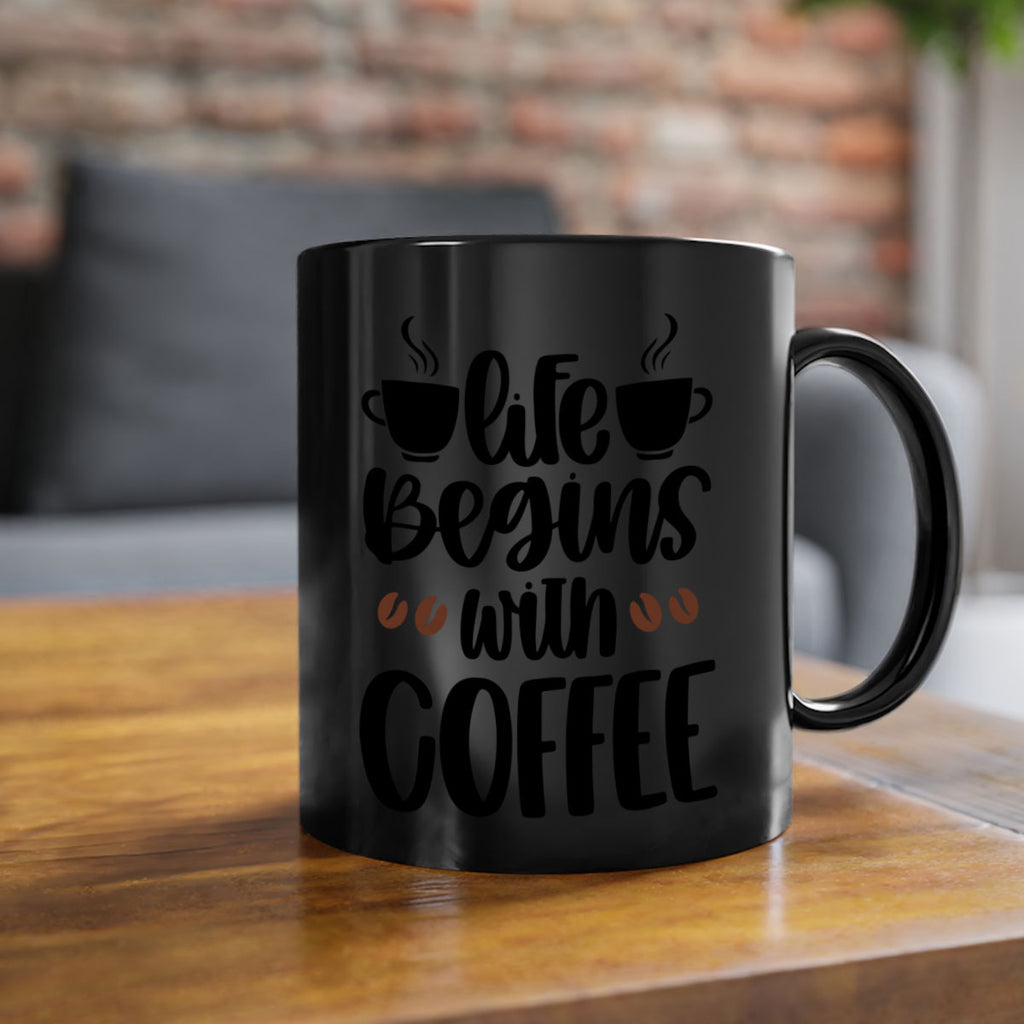 life begins with coffee 77#- coffee-Mug / Coffee Cup