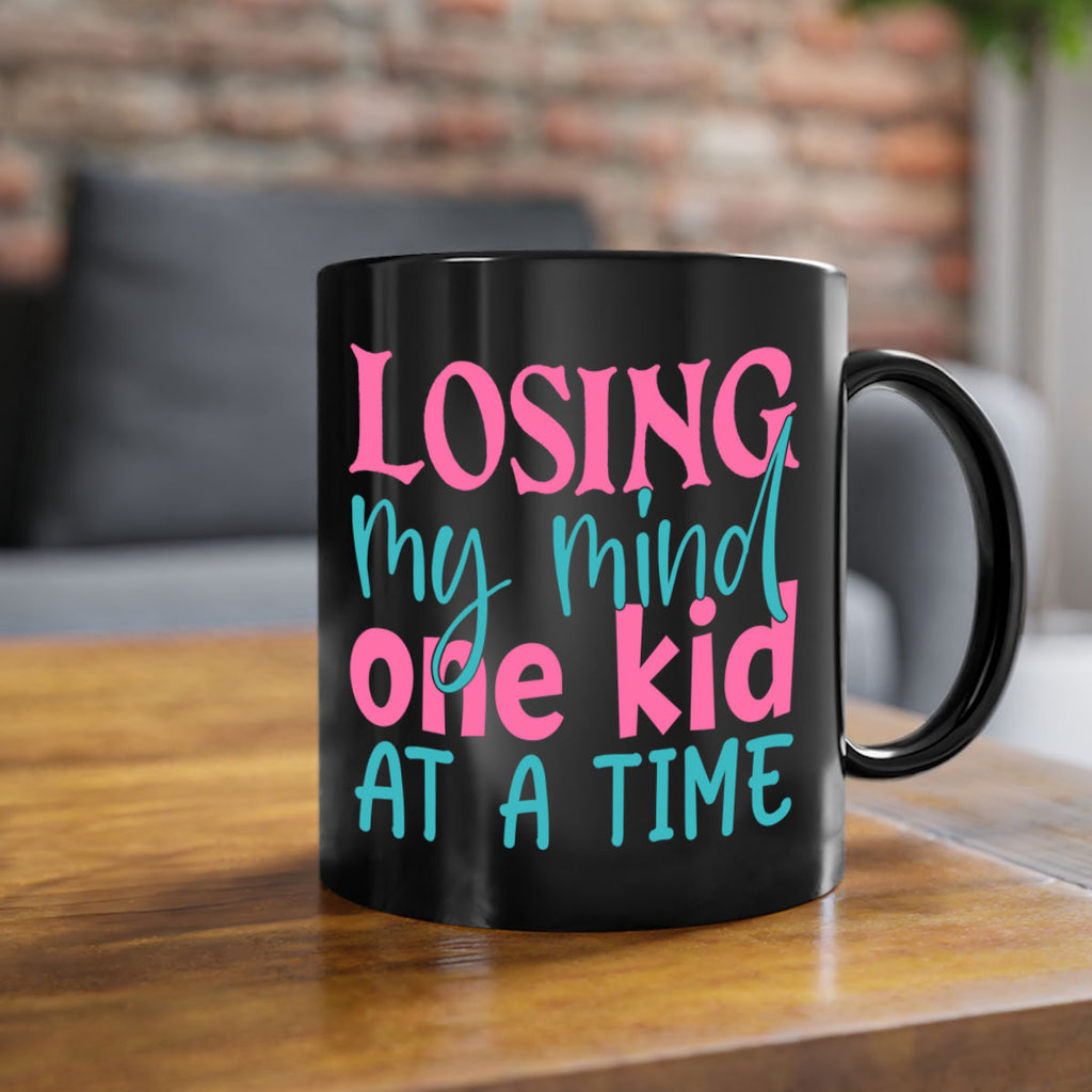 losing my mind one kid at a time 330#- mom-Mug / Coffee Cup