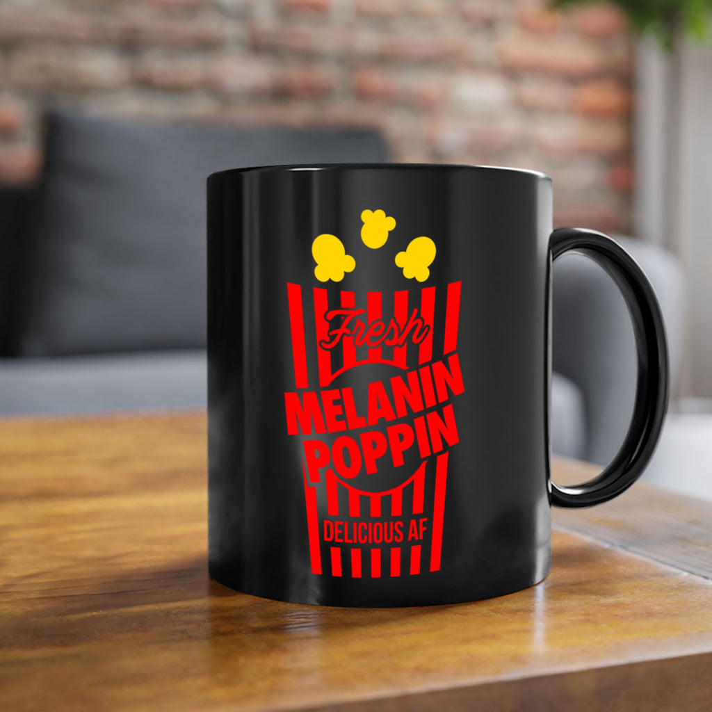 melanin poppin popcorn 86#- black words - phrases-Mug / Coffee Cup