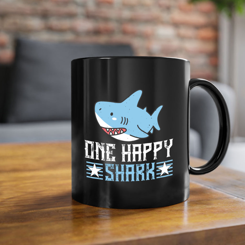one happy shark Style 50#- Shark-Fish-Mug / Coffee Cup