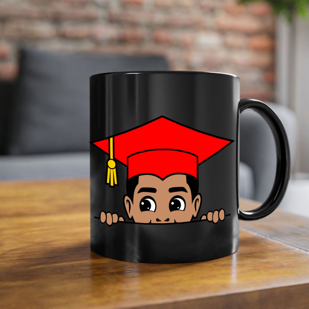 peekaboo afro puffs grad boy 20#- Black men - Boys-Mug / Coffee Cup