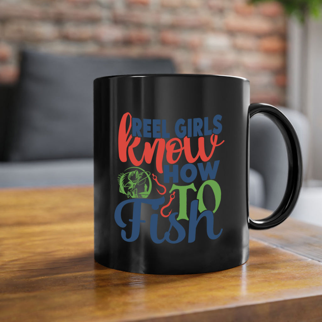 reel girls know how to fish 197#- fishing-Mug / Coffee Cup