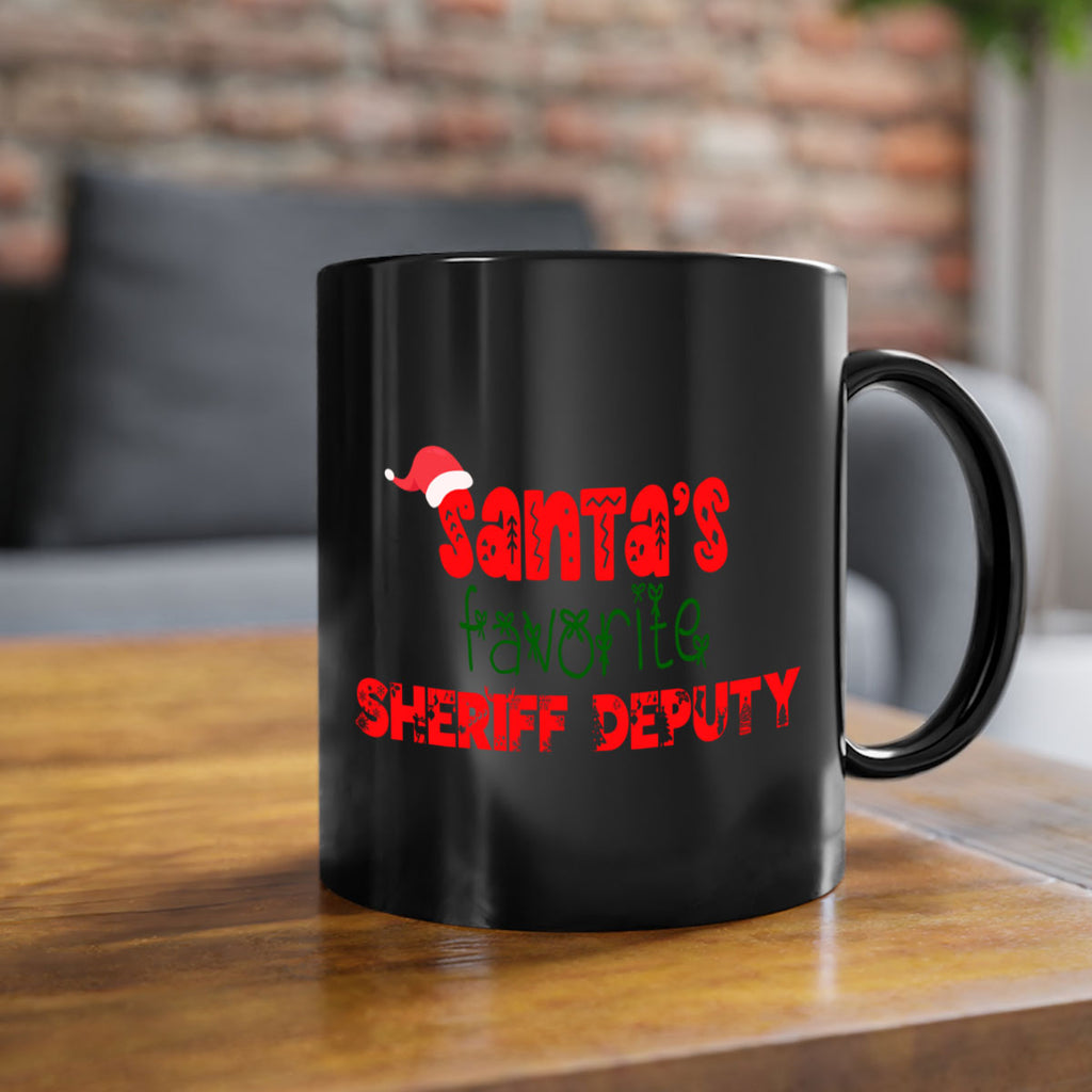 santas favorite sheriff deputy style 1077#- christmas-Mug / Coffee Cup