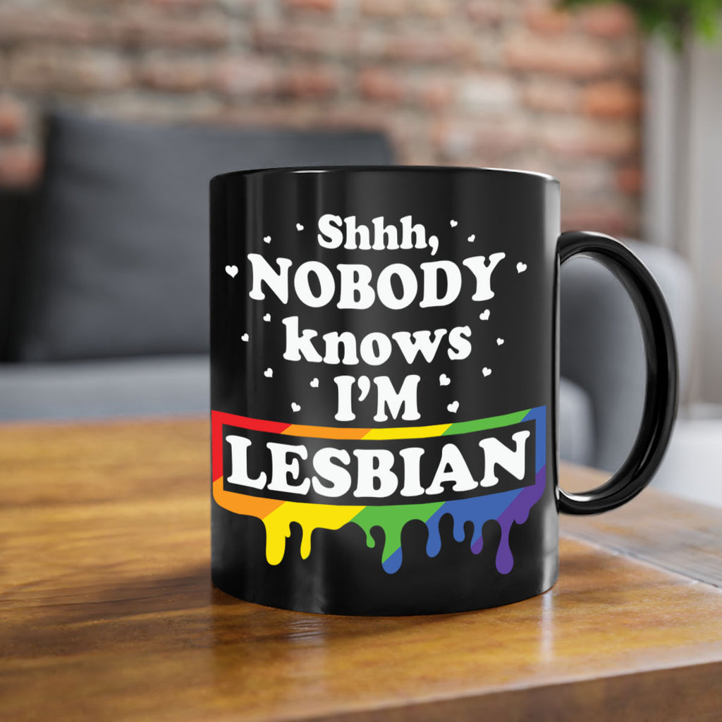 shhh nobody knows im a lgbt 21#- lgbt-Mug / Coffee Cup