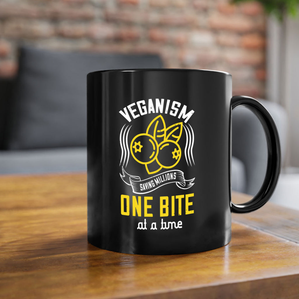 veganism saving millions one bite at a time 13#- vegan-Mug / Coffee Cup