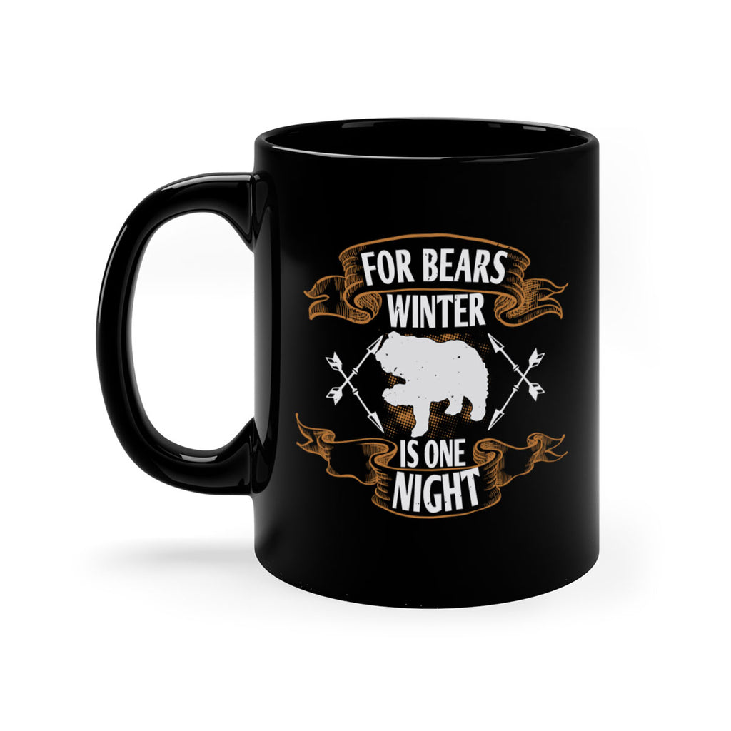 For bears, winter is one night 53#- bear-Mug / Coffee Cup