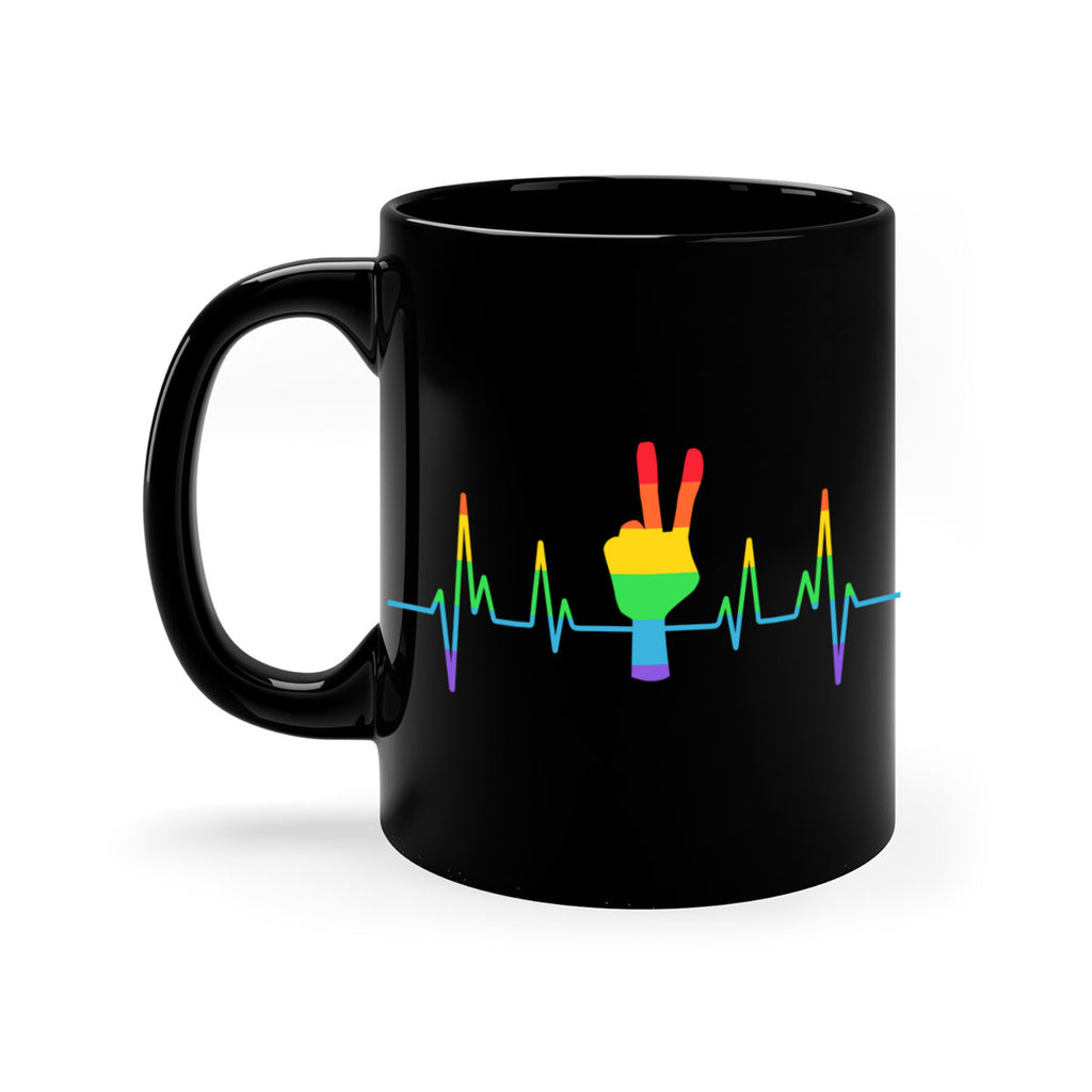 lgbt gay pride heartbeat lgbt 104#- lgbt-Mug / Coffee Cup