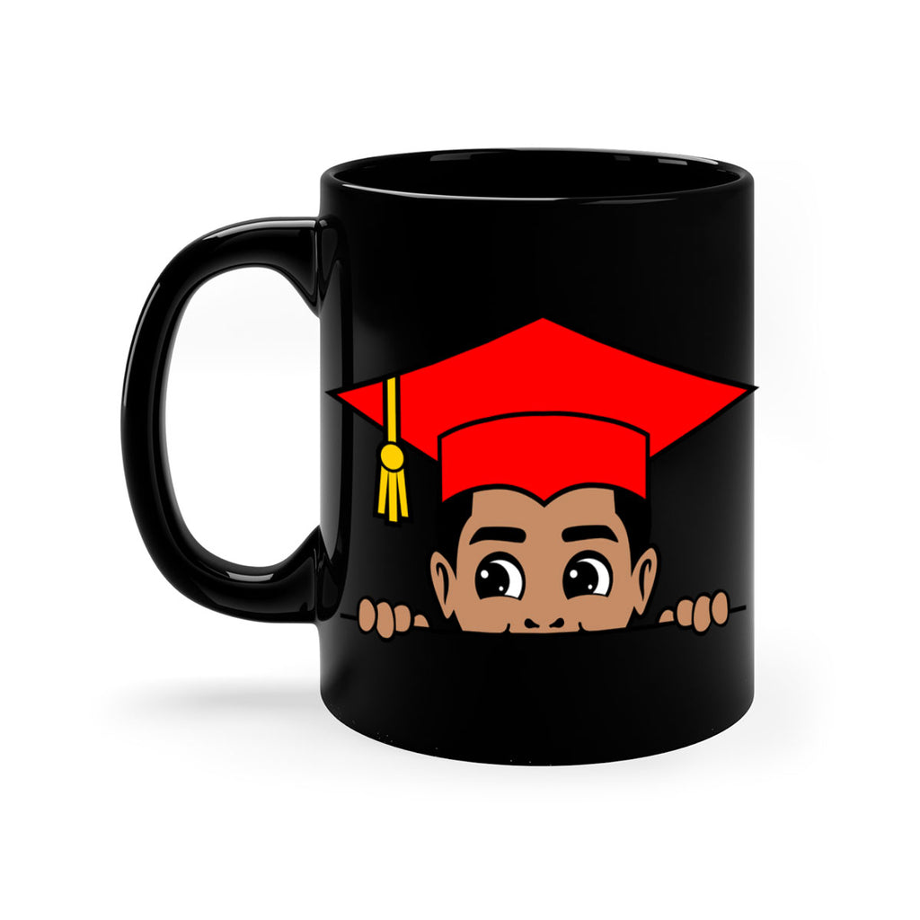 peekaboo afro puffs grad boy 20#- Black men - Boys-Mug / Coffee Cup