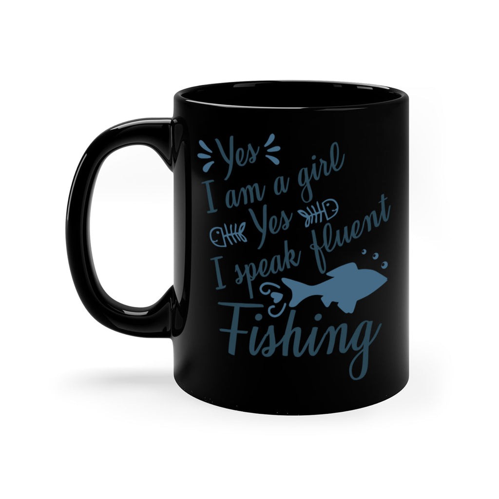 yes i am a girl 9#- fishing-Mug / Coffee Cup