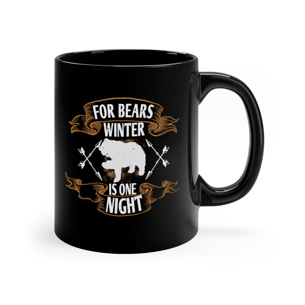 For bears, winter is one night 53#- bear-Mug / Coffee Cup