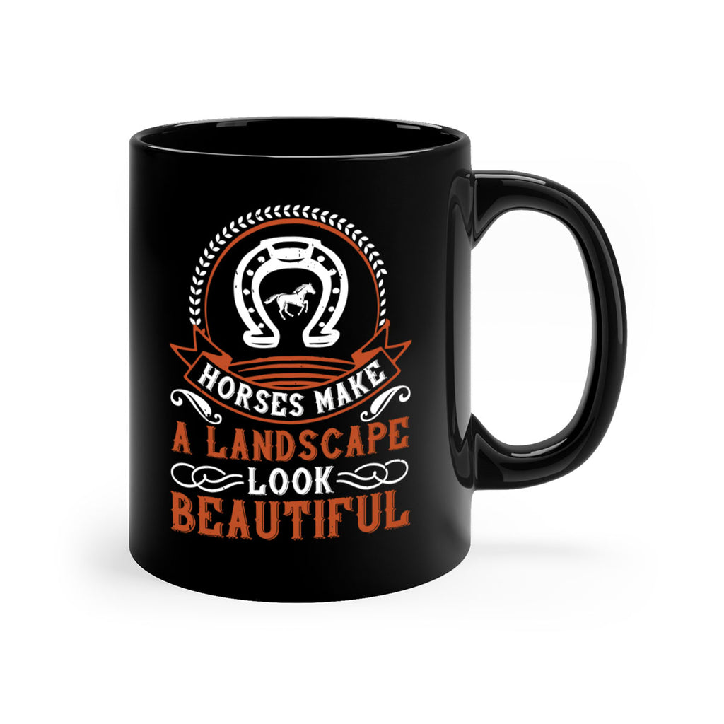 Horses make a landscape look beautiful Style 42#- horse-Mug / Coffee Cup
