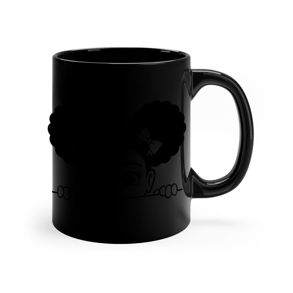 afro puffs girl peekaboo 81#- Black women - Girls-Mug / Coffee Cup