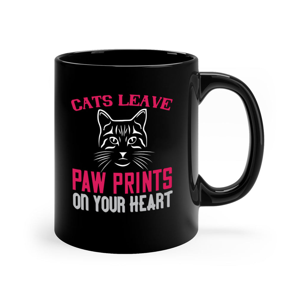 cats leave paw prints on your heart Style 39#- cat-Mug / Coffee Cup