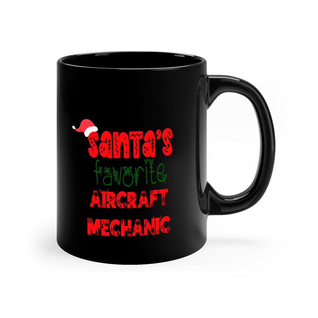 santas favorite aircraft mechanic style 634#- christmas-Mug / Coffee Cup