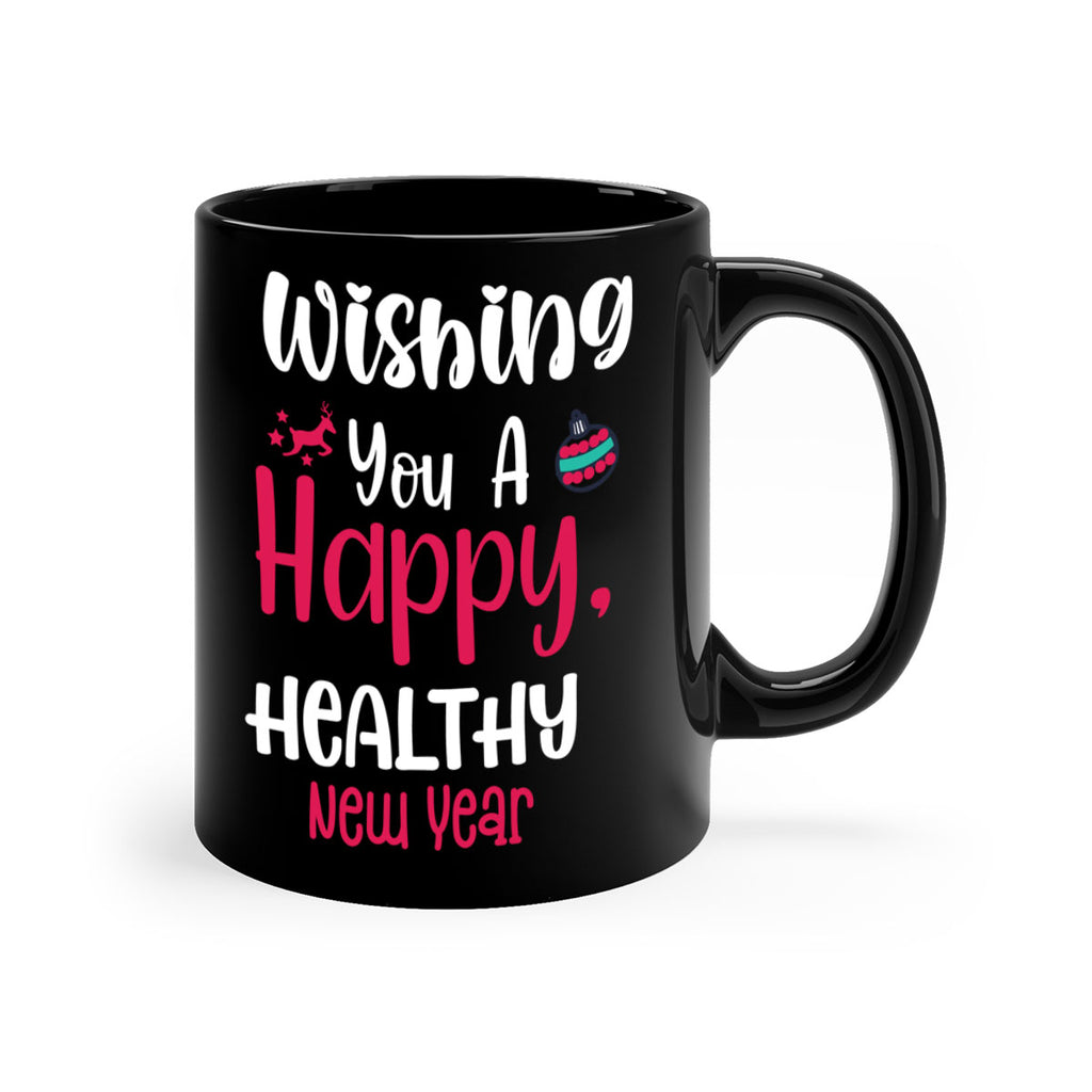 wishing you a happy, healthy new year style 1244#- christmas-Mug / Coffee Cup