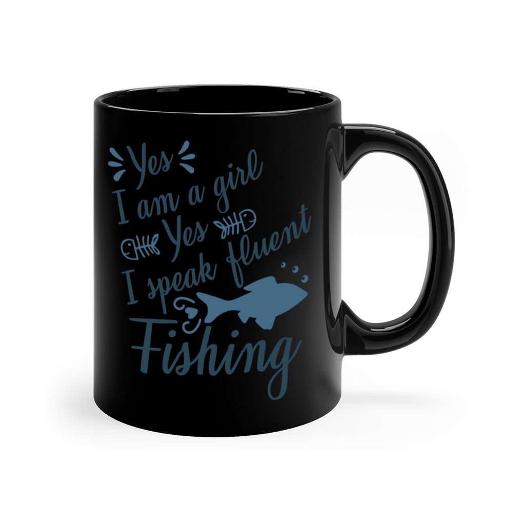 yes i am a girl 9#- fishing-Mug / Coffee Cup