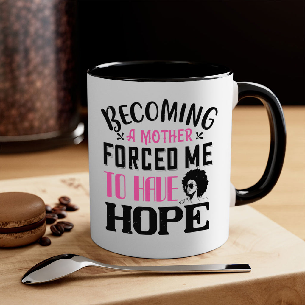 Becoming a mother forced me to have hope Style 37#- Afro - Black-Mug / Coffee Cup