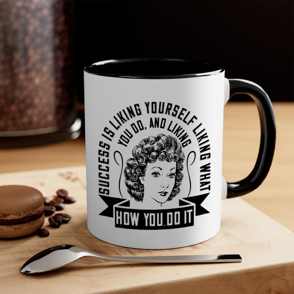 Success is liking yourself liking what you do and liking how you do it Style 16#- Afro - Black-Mug / Coffee Cup
