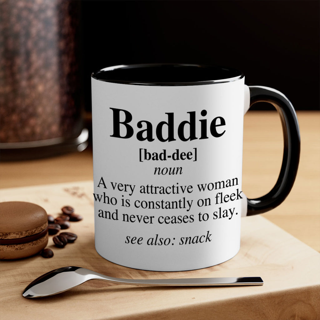 baddie definition 270#- black words - phrases-Mug / Coffee Cup
