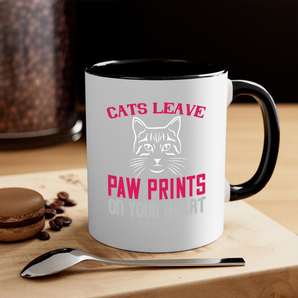 cats leave paw prints on your heart Style 39#- cat-Mug / Coffee Cup