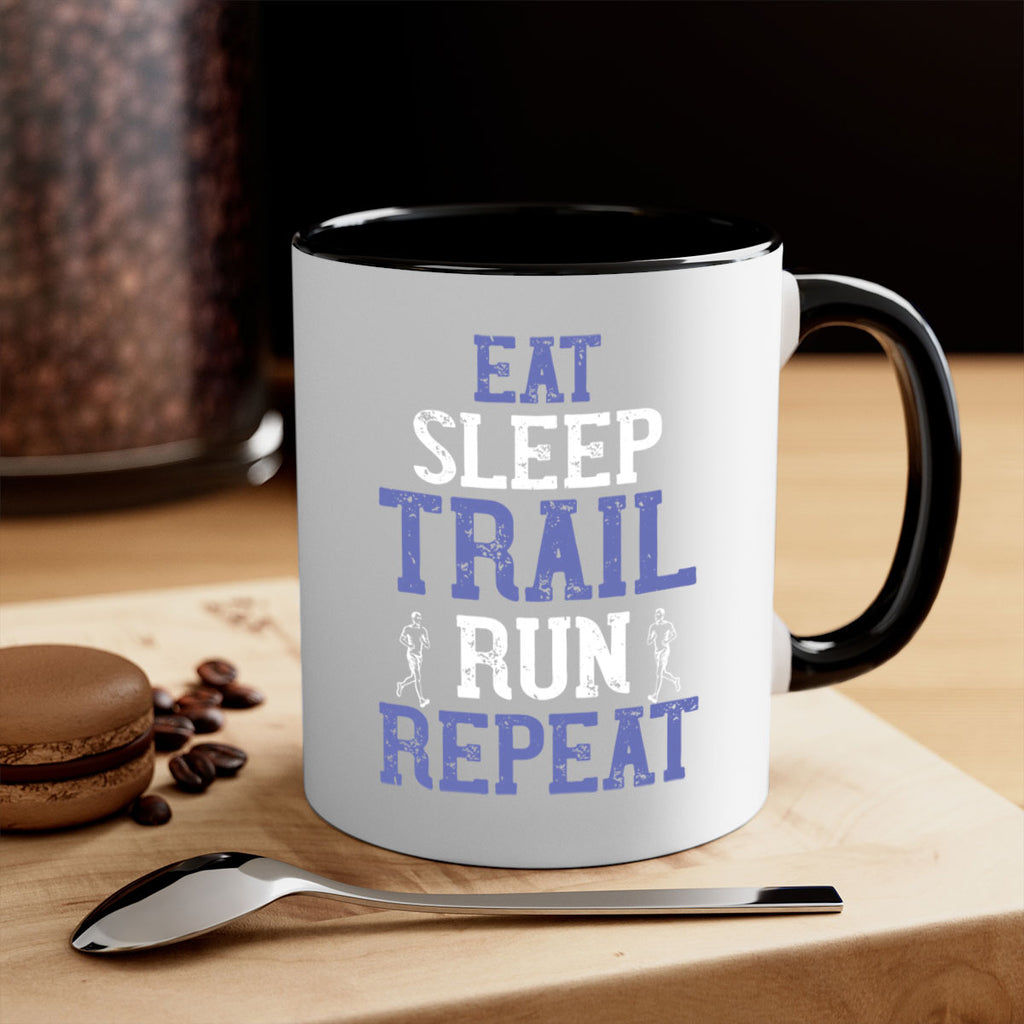 eat sleep trail run repeat 45#- running-Mug / Coffee Cup