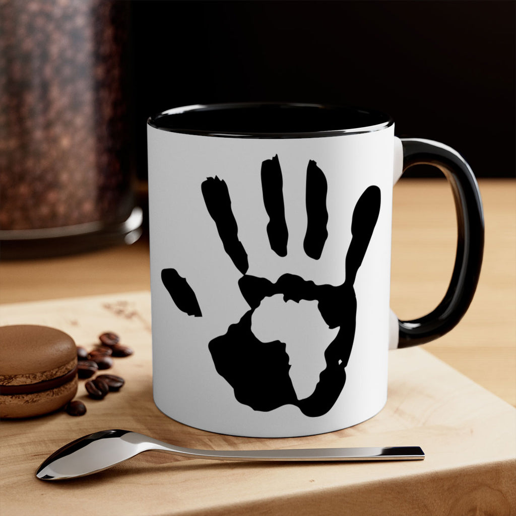 hand with africa- black words - phrases-Mug / Coffee Cup